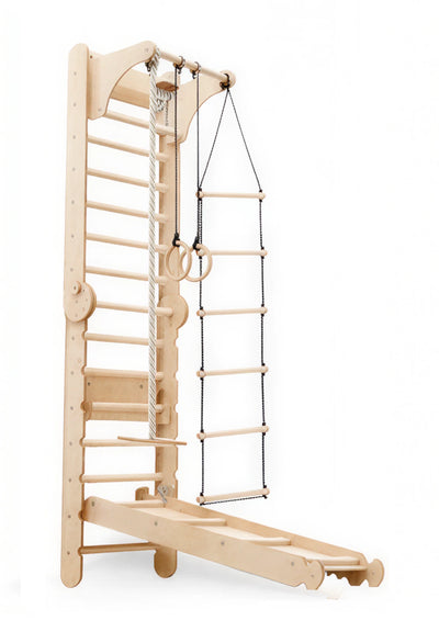5-in-1 Gymnastikribbe til børn med pull up-stang & 3i1 gyngesæt