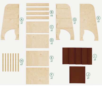 Børnehylde til bøger og legetøj – Stor