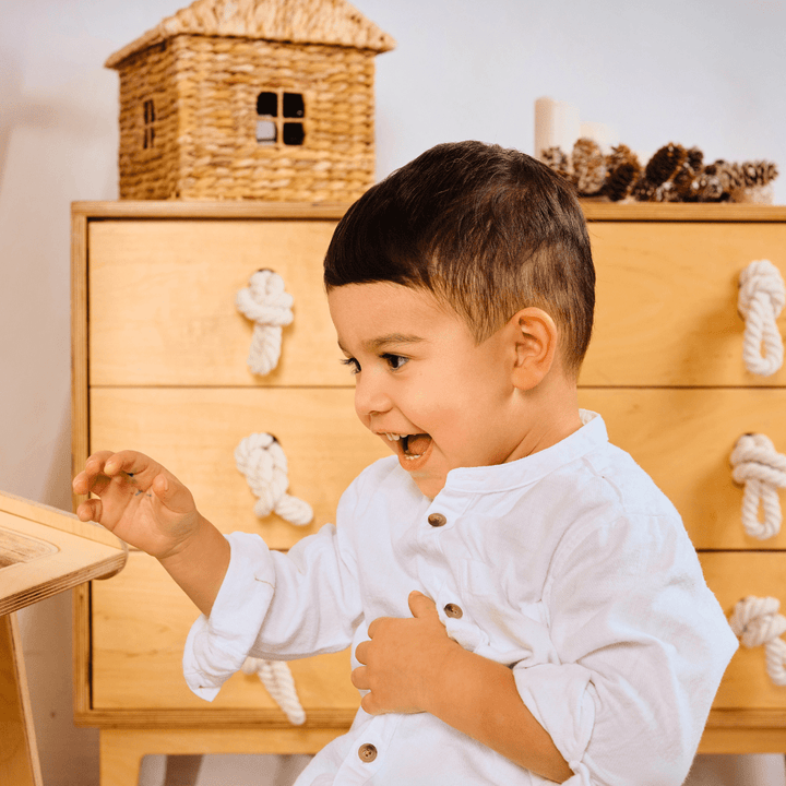 Indendørs Trælegeplads til børn - 7i1 legeplads + Gyngestativ + Rutsjebane + Kunst Tilføjelse - Goodevas DK