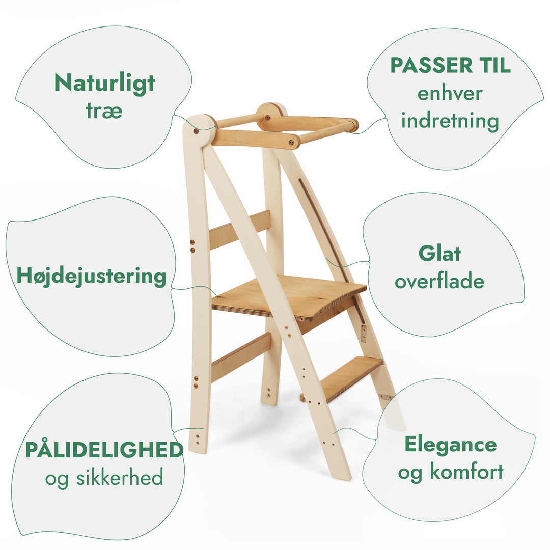Justerbart læringstårn – Trappestol til børn - Goodevas DK