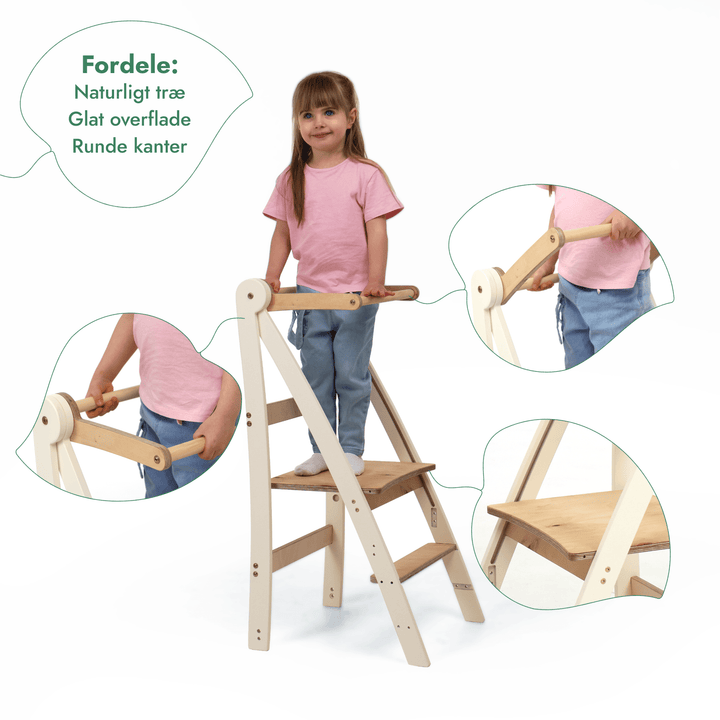 Justerbart læringstårn – Trappestol til børn - Goodevas DK
