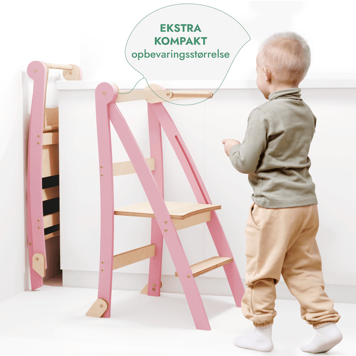 Læringstårn til småbørn: Køkkenhjælper til børn - Lyserød - Goodevas DK