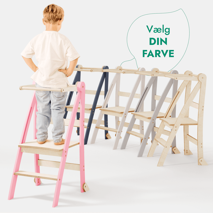 Læringstårn til småbørn: Køkkenhjælper til børn - Lyserød - Goodevas DK