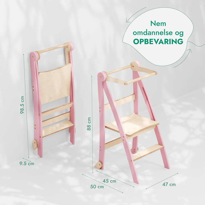 Læringstårn til småbørn: Køkkenhjælper til børn - Lyserød - Goodevas DK