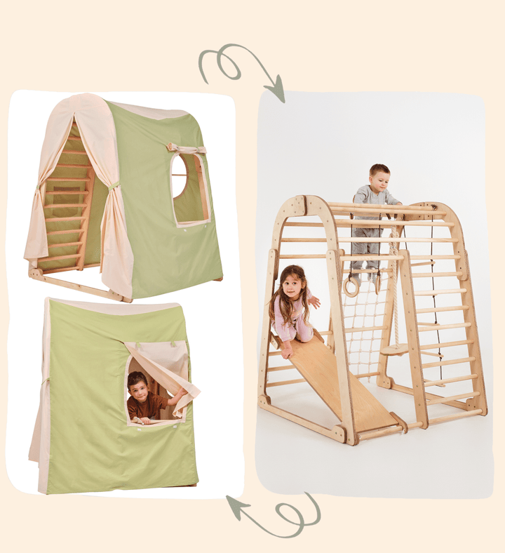 Legeteltbetræk til indendørs trælegeplads - Goodevas DK