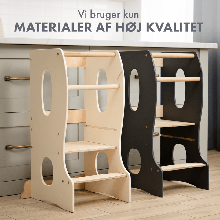 Montessoris læringstårn Køkkenhjælper - Elfenben - Goodevas DK