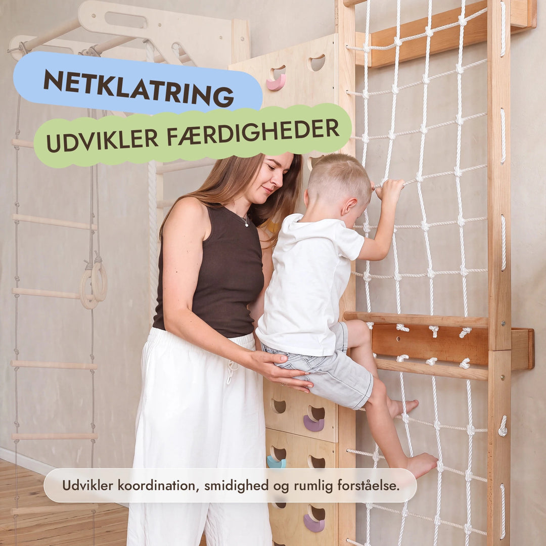 Udvidelse til ribbevæg: klatrevæg og net - Goodevas DK