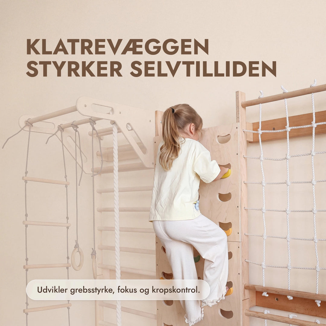Udvidelse til ribbevæg: klatrevæg og net - Goodevas DK